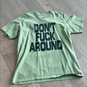 Supreme Green and Black Short Sleeve Tee